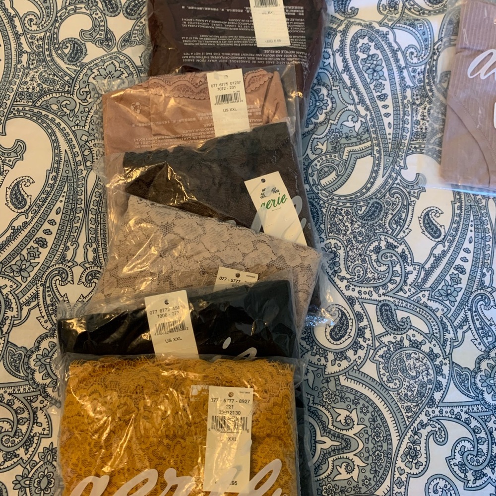 7 pairs of Aerie underwear NIP size XXL